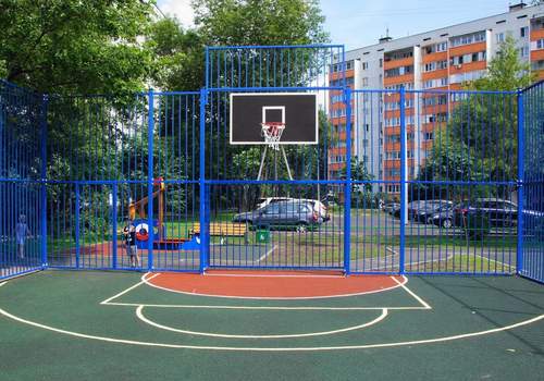 Забор Protect для баскетбольной площадки в Новоуральске